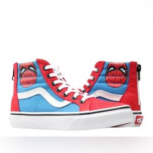 Vans Sk8-Hi Zip Marvel Spider-Man Kids High Top Sneakers Size 1